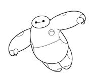 Coloriage Robot Baymax de Disney facile