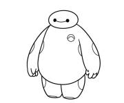 Coloriage et dessins gratuit Robot Baymax heureux à imprimer