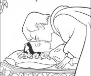 Coloriage Blanche neige et son charmant