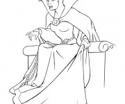 Coloriage Blanche Neige: La méchante reine