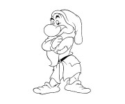 Coloriage Grincheux dans Blanche Neige