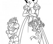 Coloriage Grincheux et blanche neige