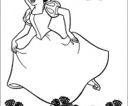 Coloriage L'euphorie de blanche neige