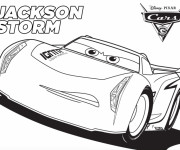 Coloriage Cars 3 avec Jackson Storm