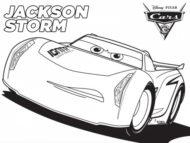 Coloriage Cars 3 Avec Jackson Storm Dessin Gratuit A Imprimer