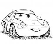 Coloriage Cars Disney Sally Carrera