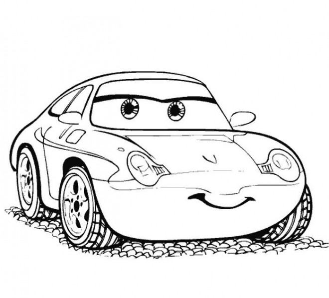 Coloriage Cars Disney Sally Carrera Dessin Gratuit à Imprimer