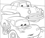 Coloriage Flash et Doc Hudson Hornet