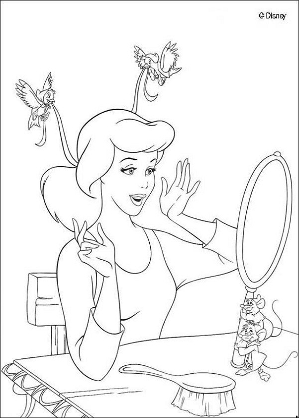 Coloriage Cendrillon gratuit à imprimer liste 20 à 40