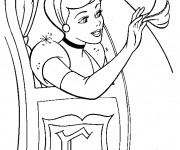 Coloriage Cendrillon envoit ses adieux