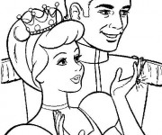 Coloriage Cendrillon et Prince Henri à colorier