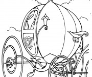 Coloriage et dessins gratuit La carrosse de Cendrillon à imprimer