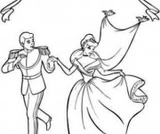 Coloriage La mariage de Cendrillon avec Prince Henri