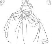 Coloriage La reine Cendrillon