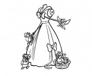 Coloriage La robe de Cendrillon