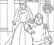 Coloriage Le Roi et Cendrillon