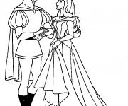 Coloriage Prince Henri accompagne Cendrillon