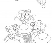 Coloriage Souris et oiseaux de Cendrillon