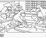 Coloriage Club Penguin drôle