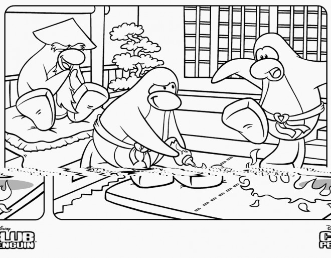 Coloriage et dessins gratuits Club Penguin drôle à imprimer