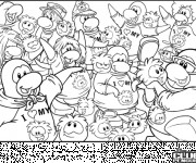 Coloriage Club Penguin en couleur