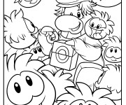 Coloriage Club Penguin Feuille de coloriage