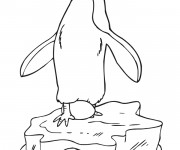 Coloriage Mère Penguin simple