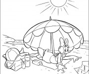 Coloriage et dessins gratuit Daisy dans la plage à imprimer