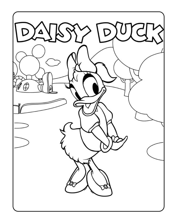 Coloriage et dessins gratuits Daisy Duck en toute beauté à imprimer