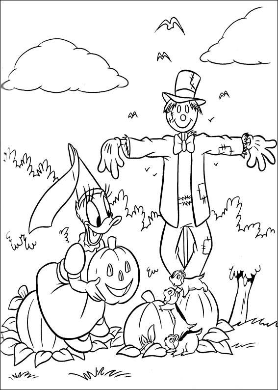 Coloriage et dessins gratuits Daisy Duck fête le Halloween à imprimer