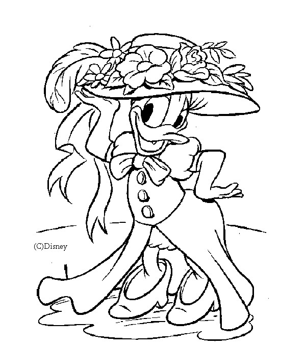 Coloriage et dessins gratuits Daisy porte un joli chapeau à imprimer