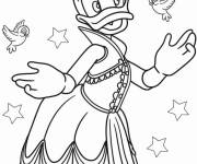 Coloriage La Princesse Daisy Duck