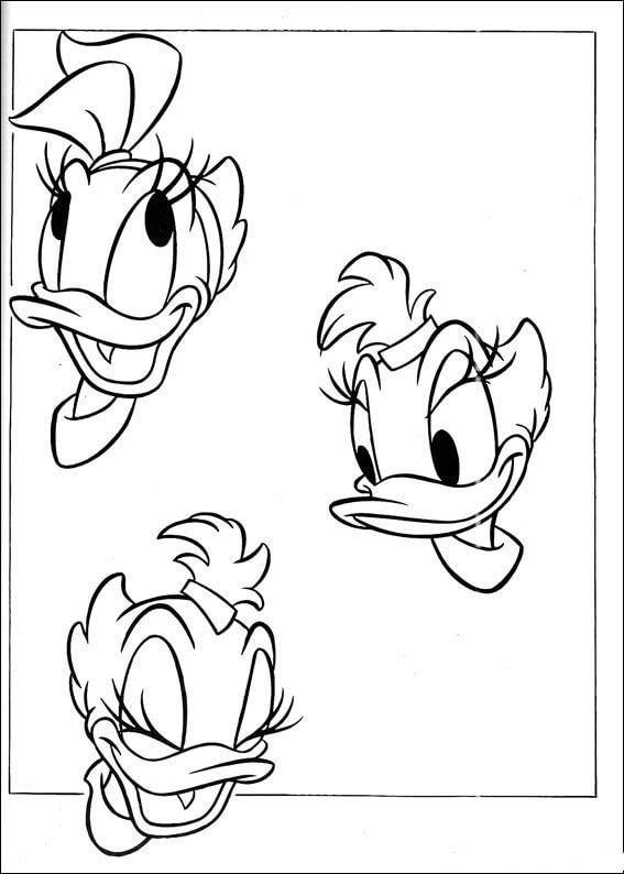 Coloriage et dessins gratuits Tête de Daisy de Disney à imprimer