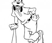 Coloriage Dingo aime le golf