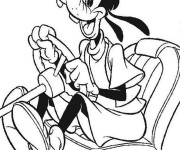 Coloriage Dingo au volant
