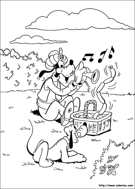Coloriage et dessins gratuits Dingo chante à imprimer