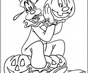 Coloriage Dingo en Halloween