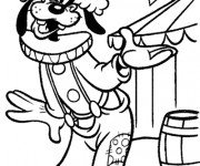 Coloriage Dingo en tant que clown