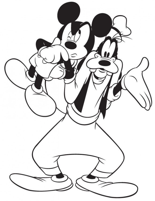 Coloriage – Dingo cuisine « Le Journal de Mickey