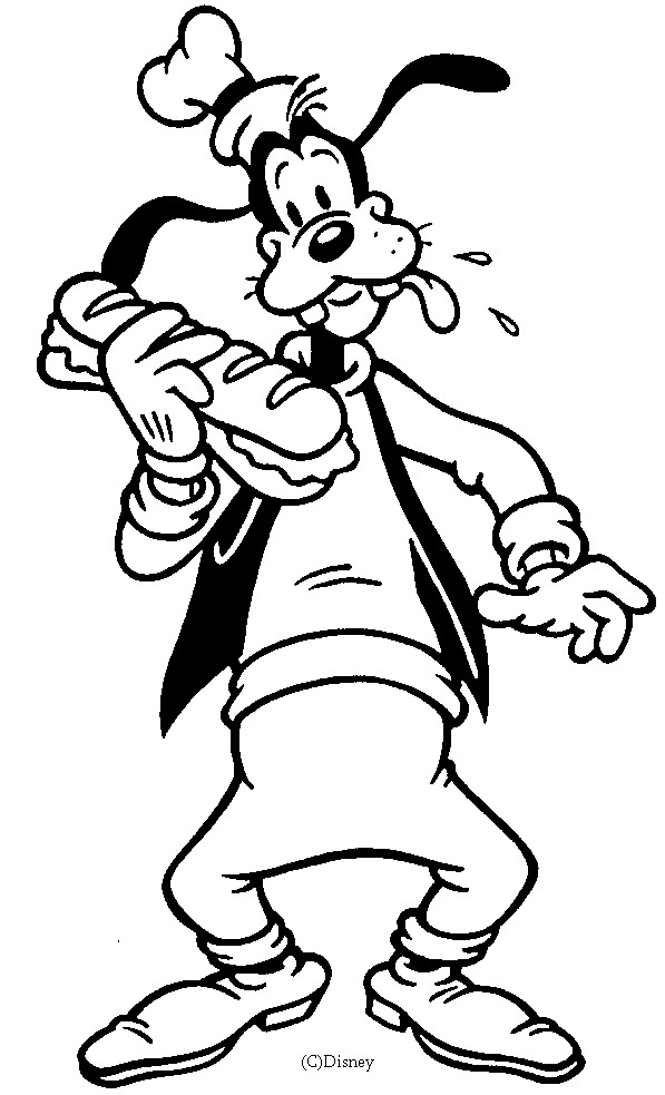 Coloriage et dessins gratuits Dingo mange un sandwich à imprimer