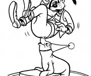 Coloriage Dingo s'amuse