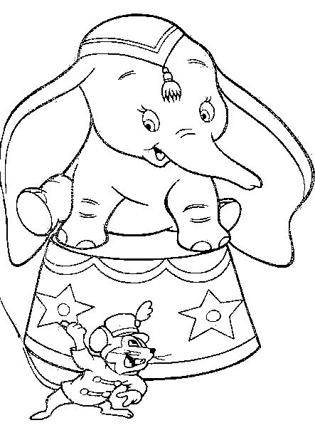 Coloriage et dessins gratuits Dumbo en cirque à imprimer