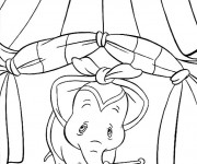 Coloriage Dumbo est triste