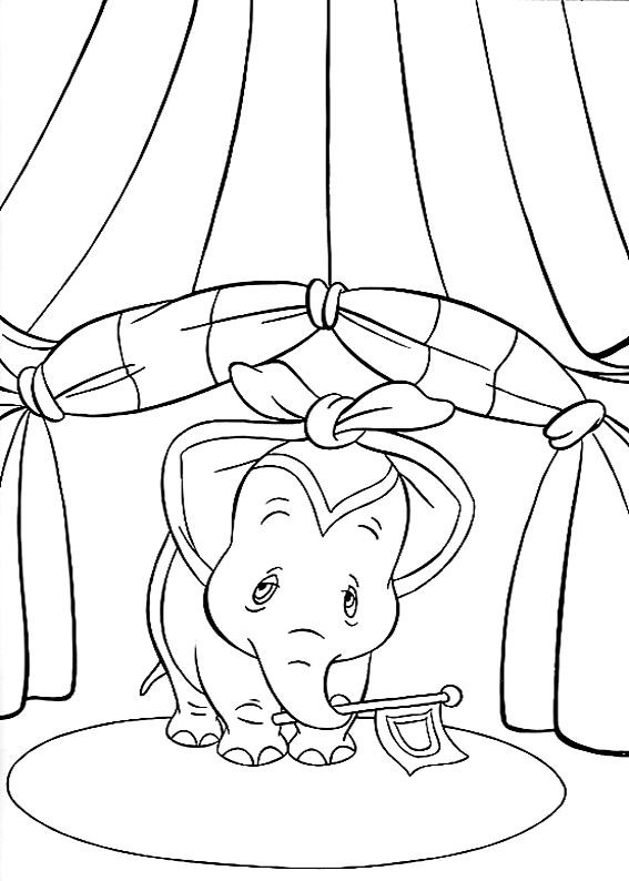Coloriage et dessins gratuits Dumbo est triste à imprimer