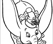 Coloriage et dessins gratuit Dumbo et timothée en aventure à imprimer