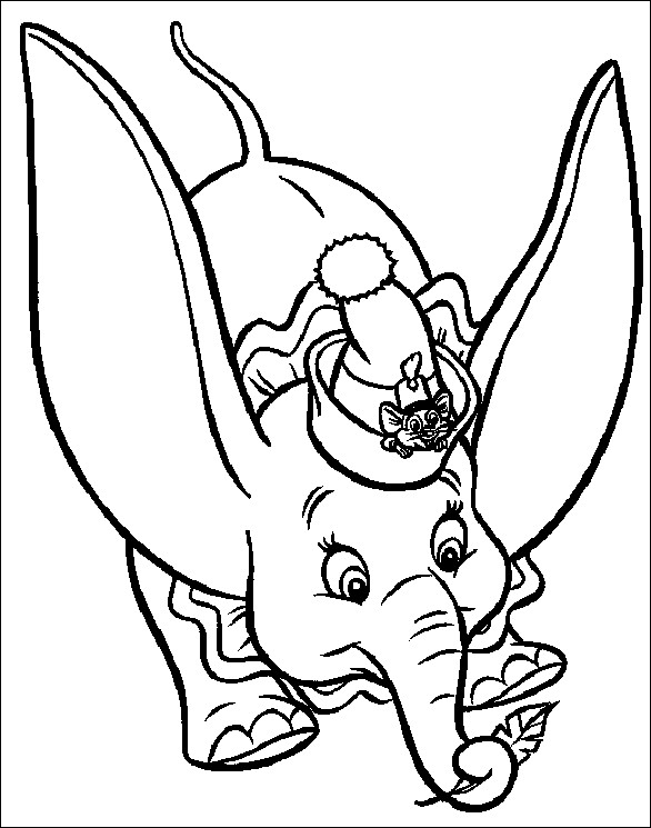 Coloriage et dessins gratuits Dumbo et timothée en aventure à imprimer
