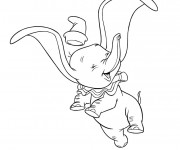 Coloriage et dessins gratuit Dumbo fait un saut à imprimer