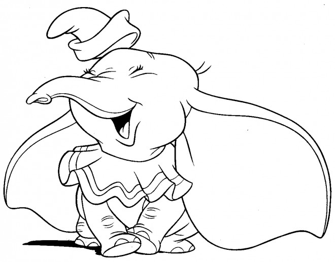 Coloriage et dessins gratuits Dumbo rit à imprimer