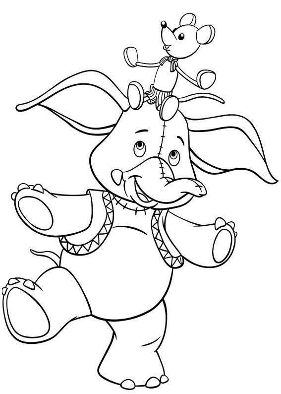 Coloriage Dumbo simple dessin gratuit à imprimer dumbo simple 2495
