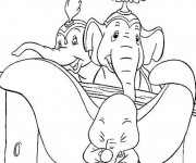 Coloriage et dessins gratuit La famille de Dumbo à imprimer